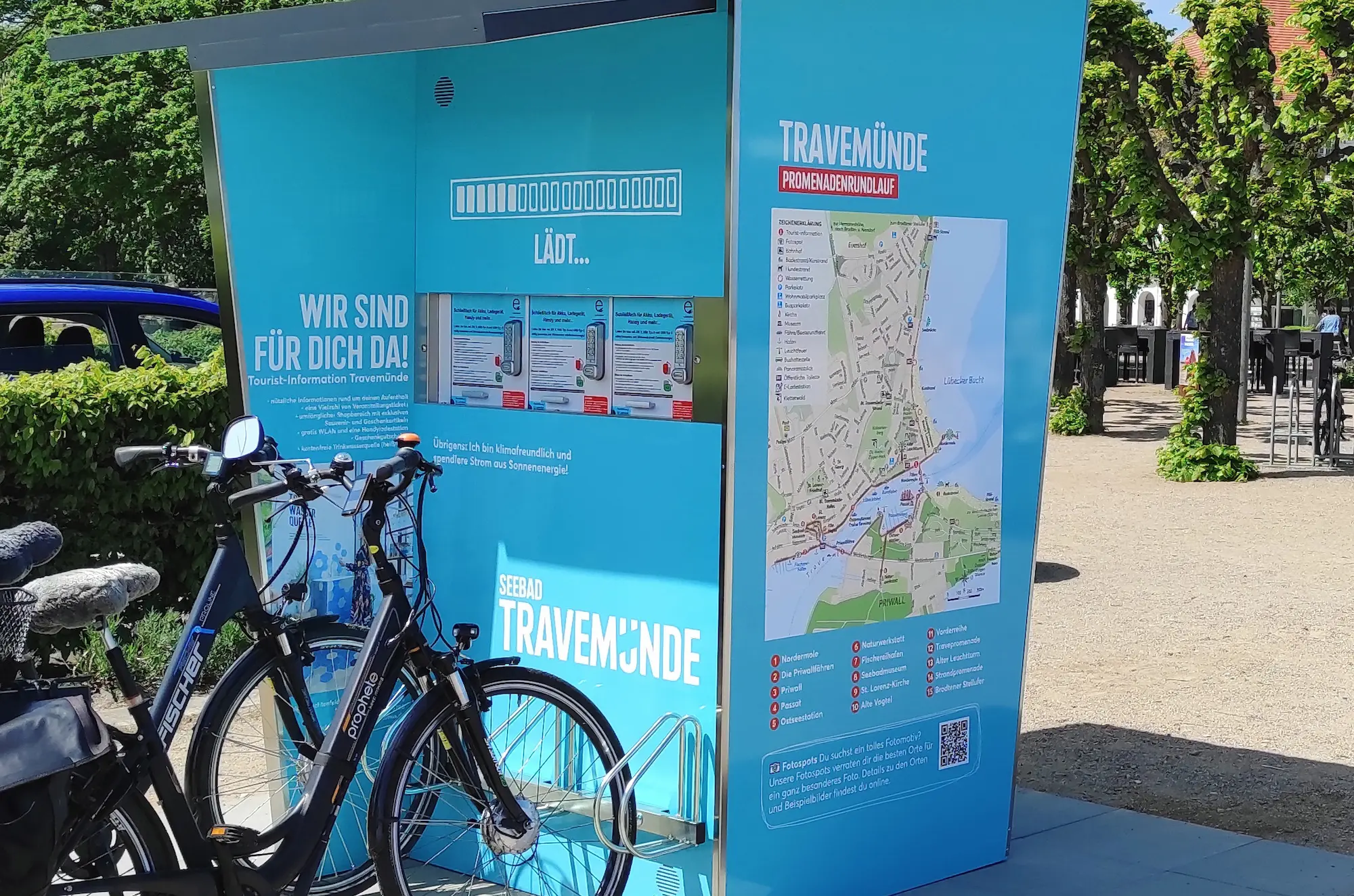 Bedruckbare Mobilitätsstation für Kommunikation und Stadtmarketing